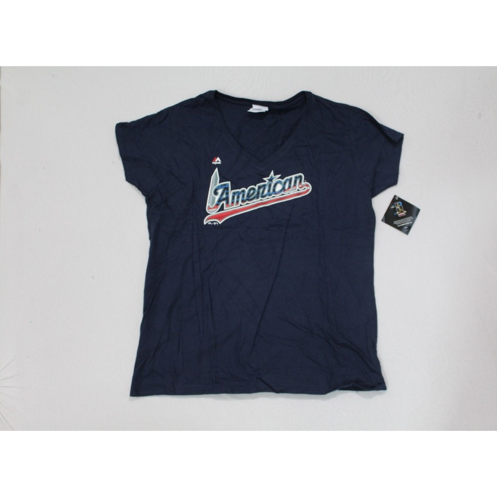 Majestic T-Shirt Womens XXL Blue NEW Jose Altuve 27 MLB All-Star Graphic Tee